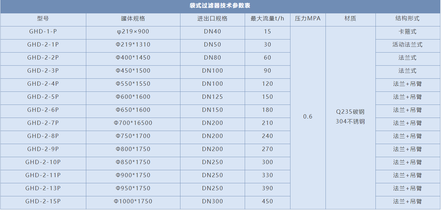 DN40袋式不锈钢过滤器